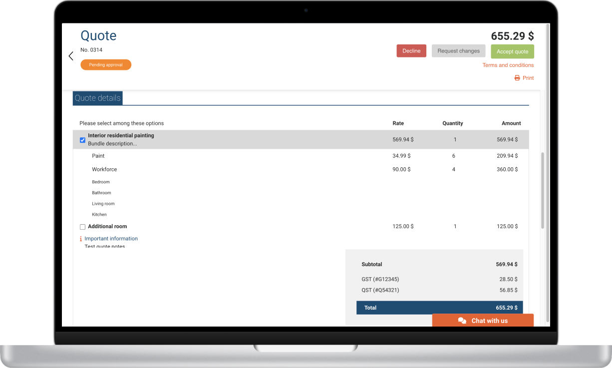 Painting business-sales-software