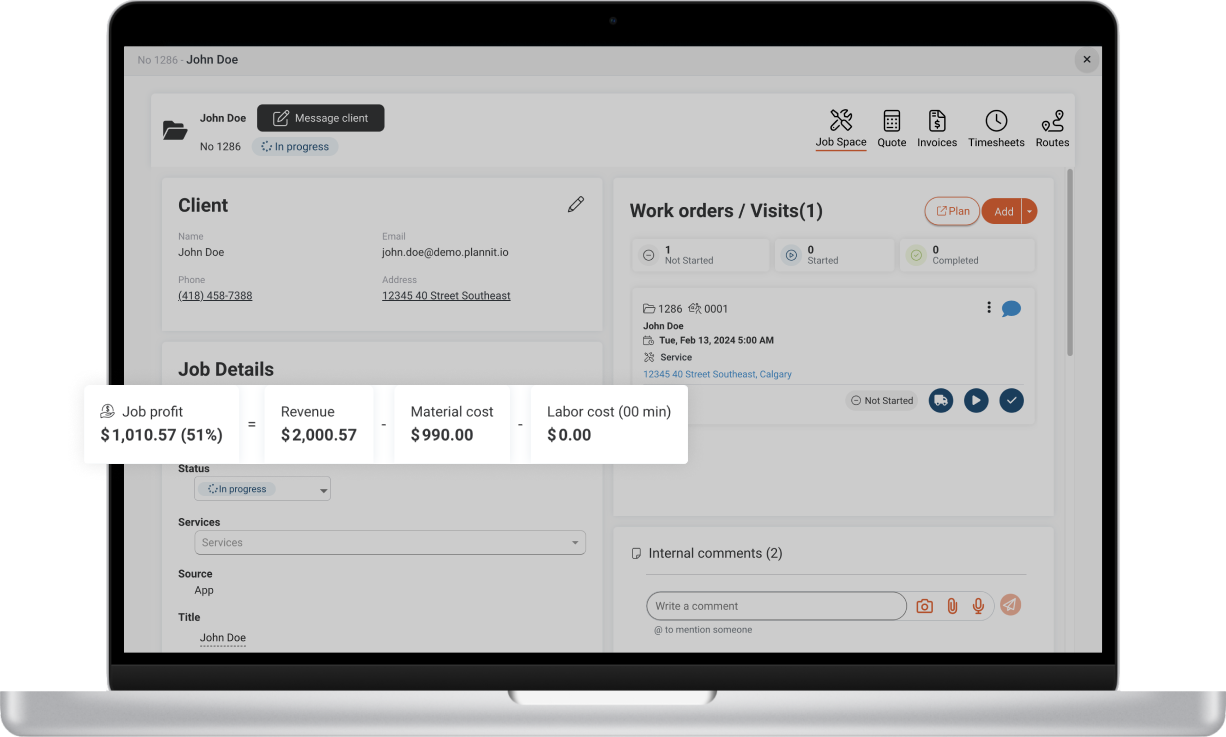 Painting Job profits