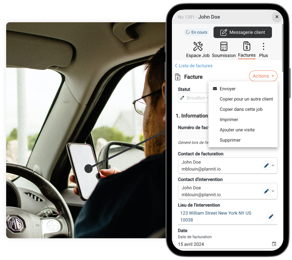 Facturation en ligne éléectriciens