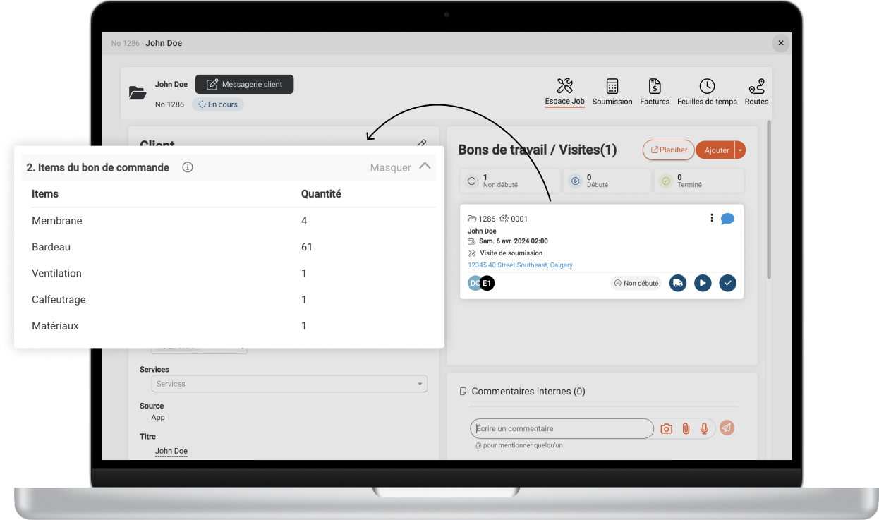 logiciel de bon de travail toiture